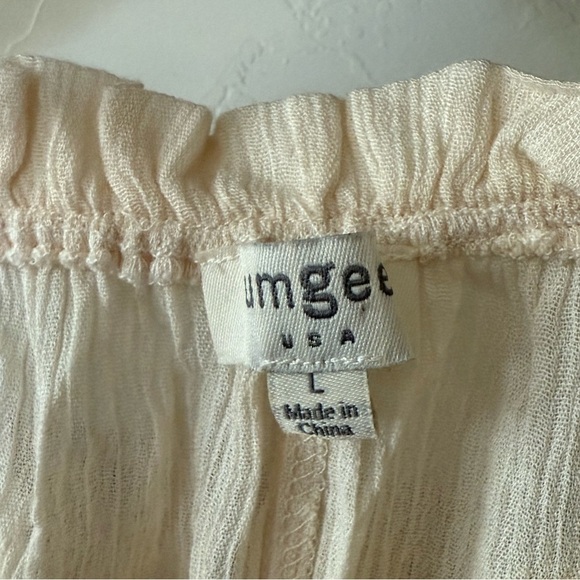 Umgee|Boho cream Wide sleeve blouse with Lace Floral embroidered sleeves•••Large - Picture 8 of 11